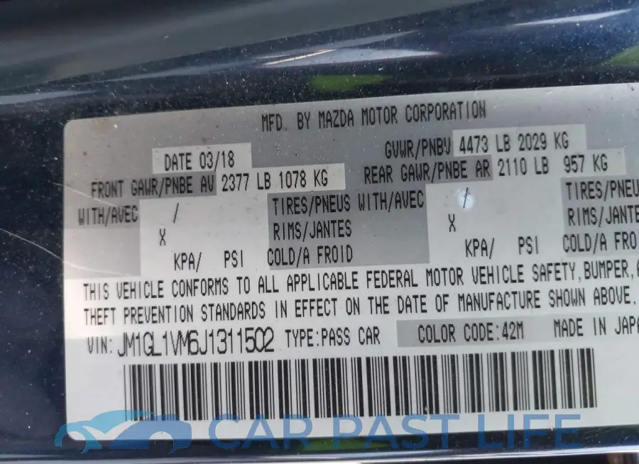 JM1GL1VM6J1311502# 9