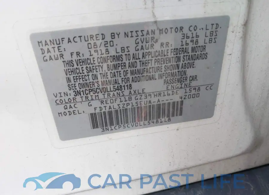 3N1CP5CV0LL548118# 9
