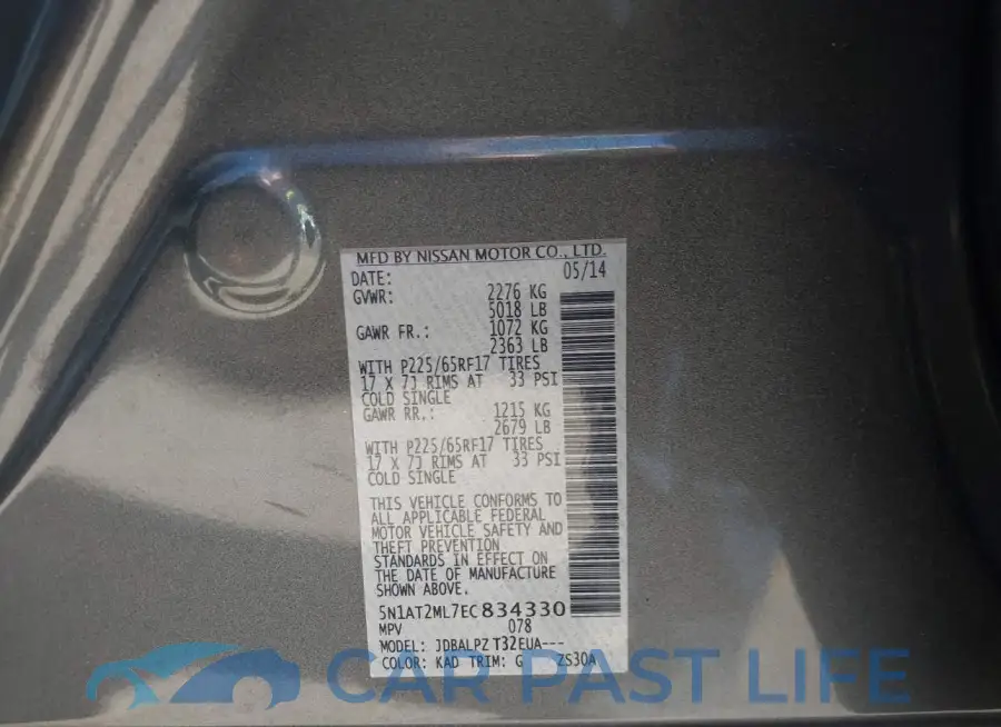 5N1AT2ML7EC834330# 9