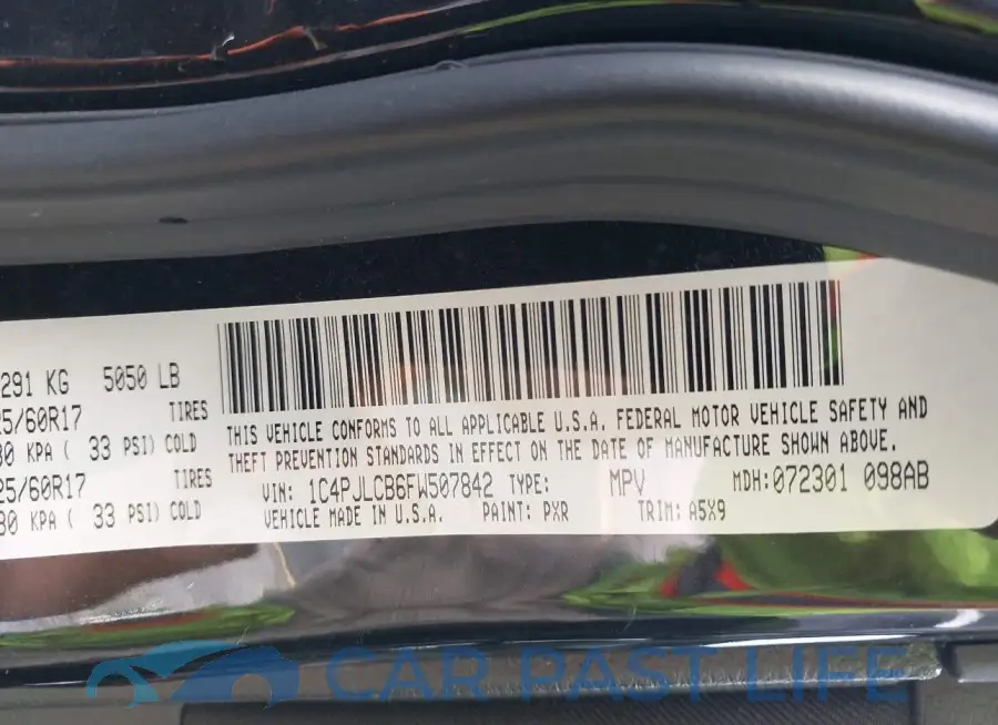 1C4PJLCB6FW507842# 9