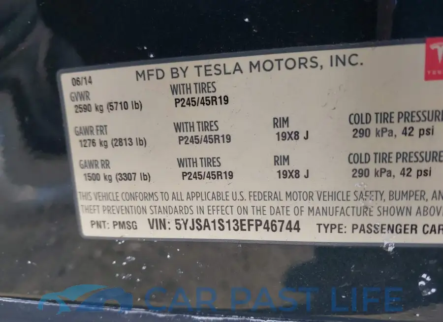 5YJSA1S13EFP46744# 9
