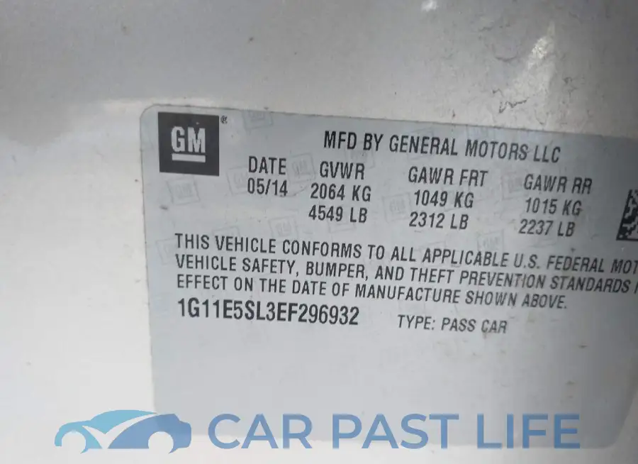 1G11E5SL3EF296932# 9