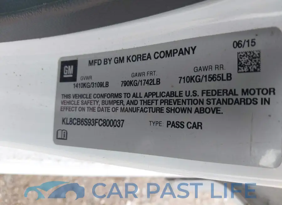 KL8CB6S93FC800037# 9