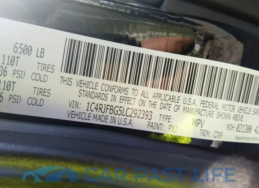 1C4RJFBG5LC292393# 9