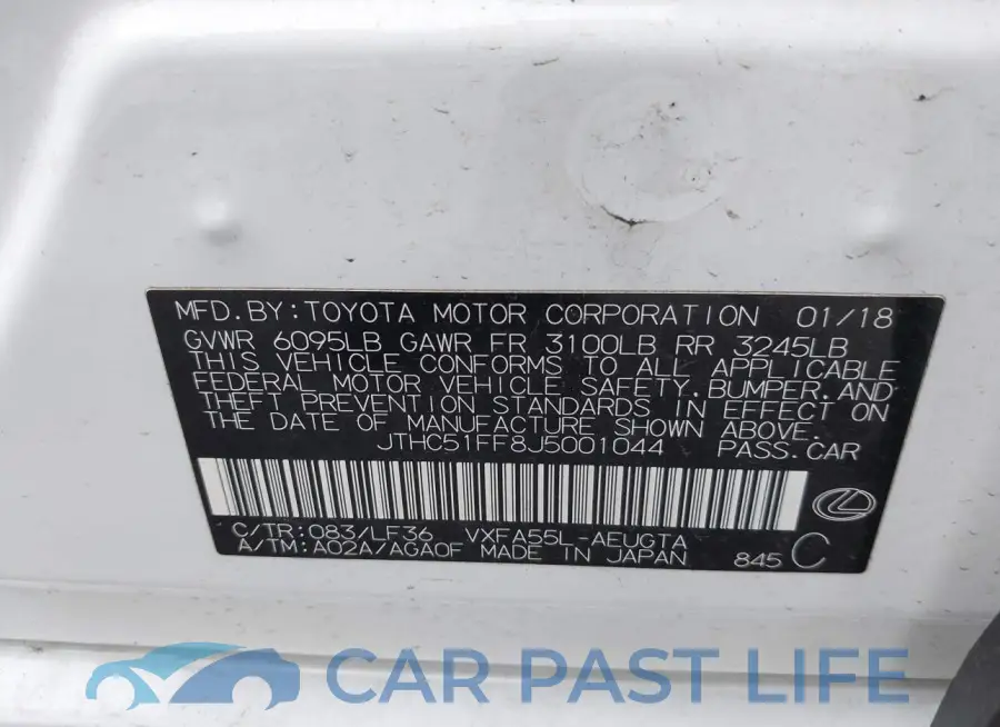 JTHC51FF8J5001044# 9