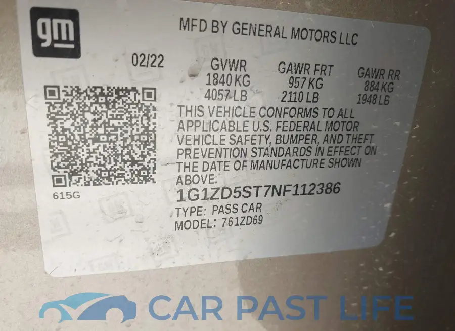 1G1ZD5ST7NF112386# 9