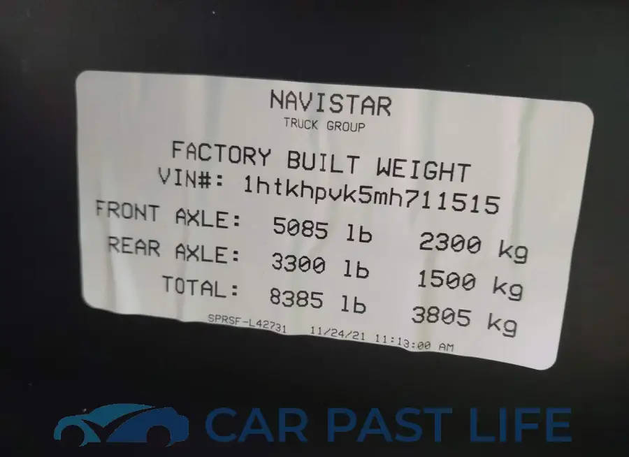 1HTKHPVK5MH711515# 9