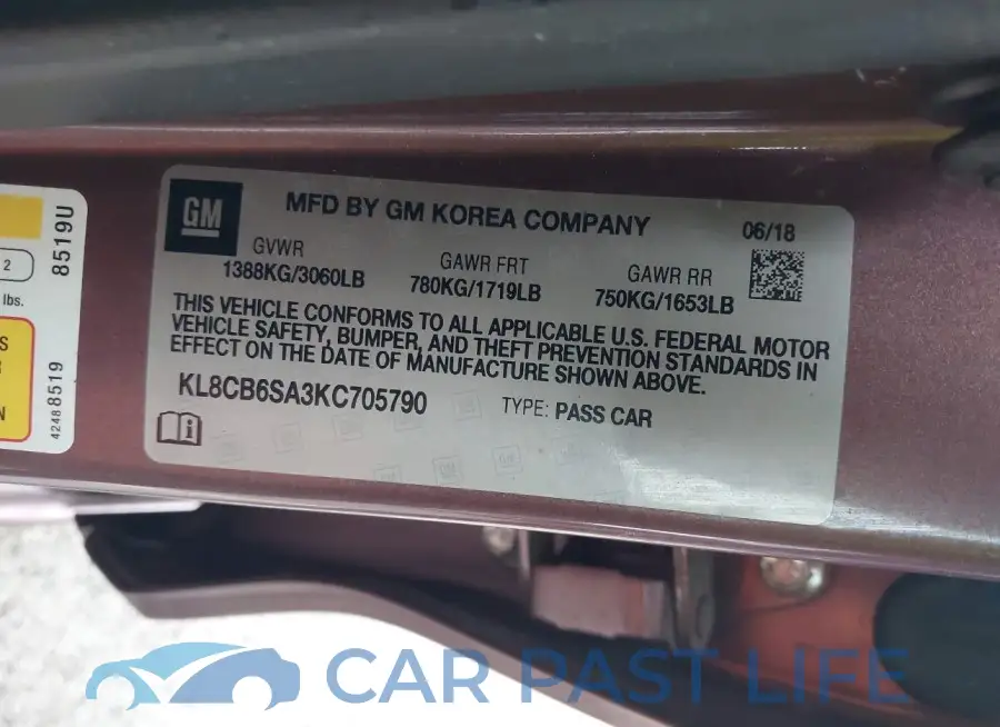 KL8CB6SA3KC705790# 9