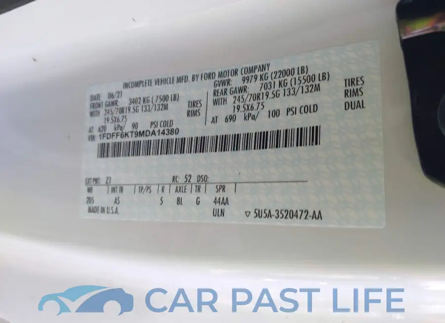 1FDFF6KT9MDA14380# 9