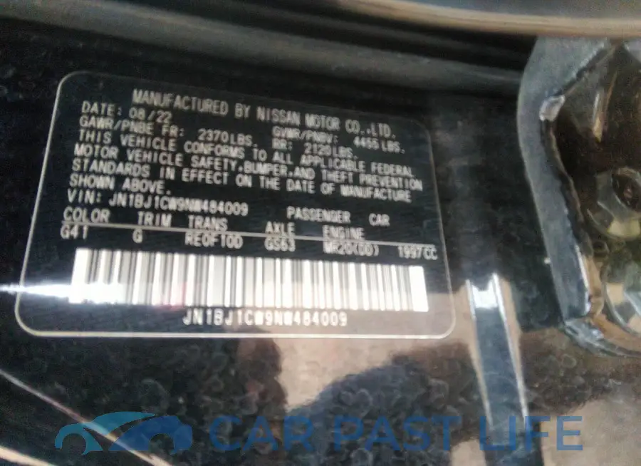 JN1BJ1CW9NW484009# 9