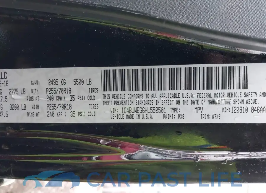 1C4BJWEG6HL552501# 9