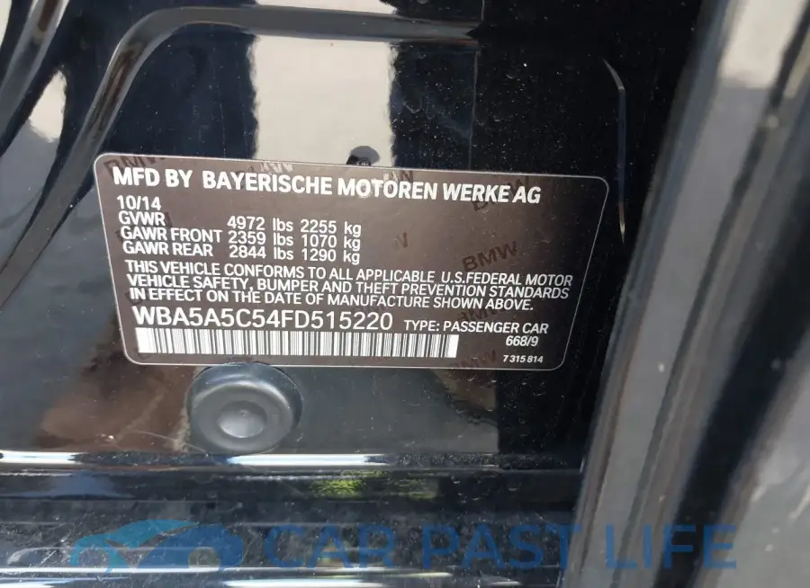 WBA5A5C54FD515220# 9