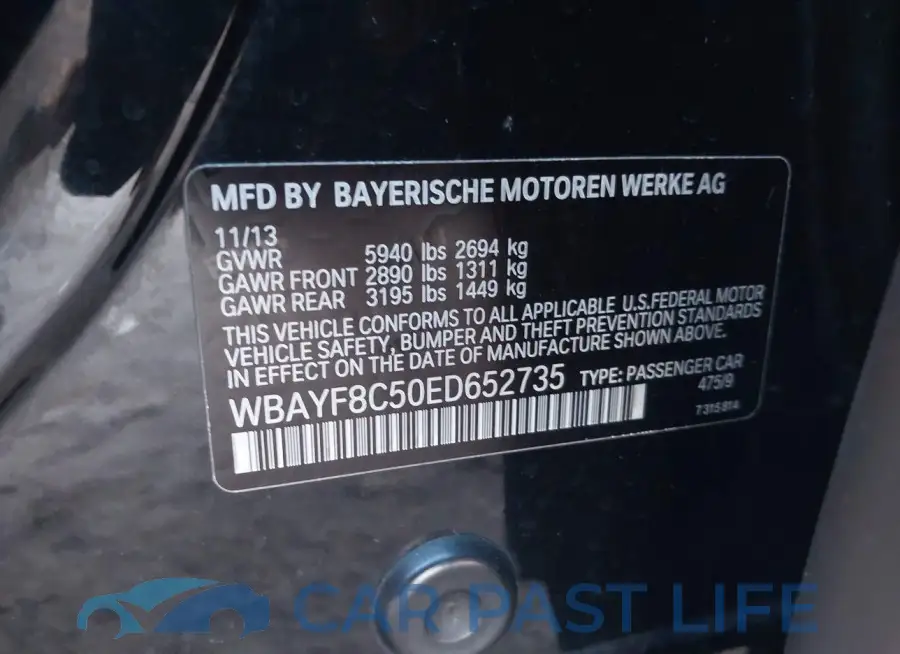 WBAYF8C50ED652735# 9