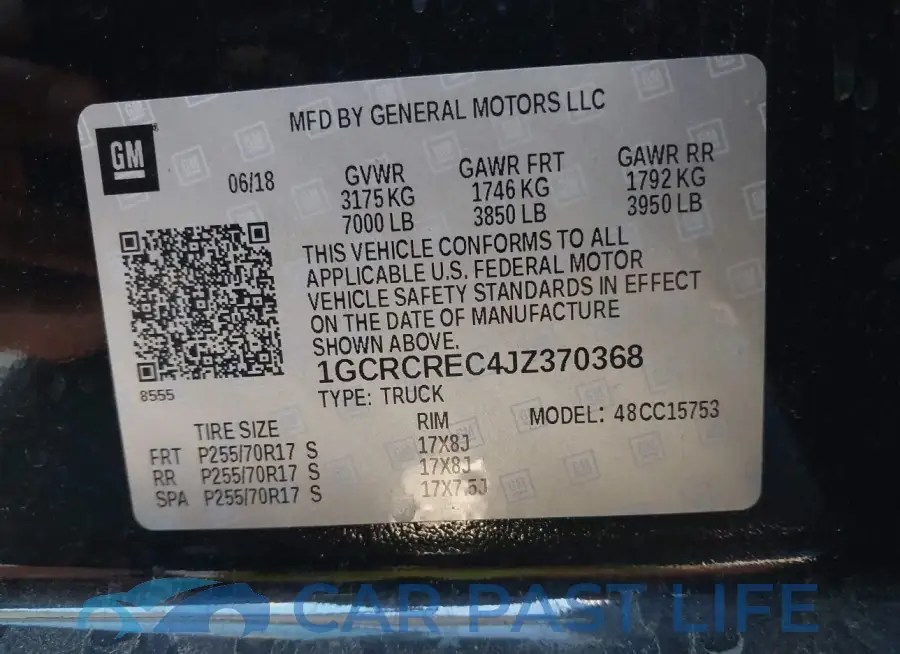 1GCRCREC4JZ370368# 9