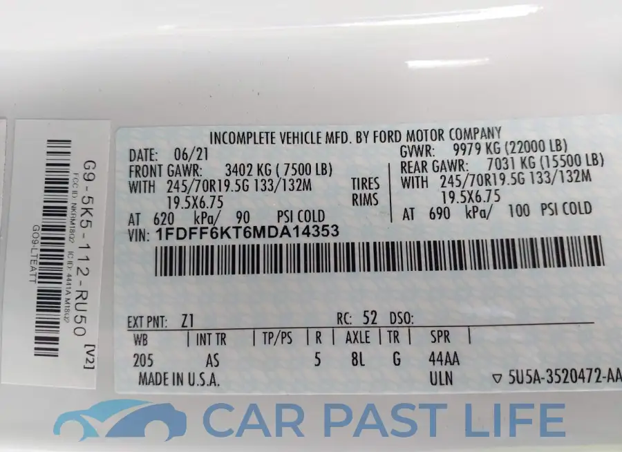 1FDFF6KT6MDA14353# 9