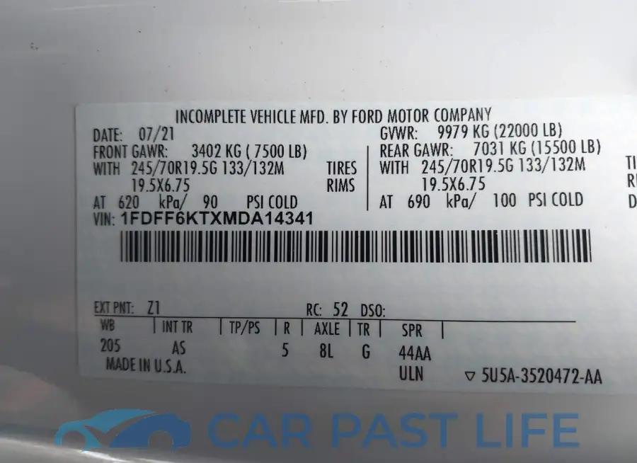1FDFF6KTXMDA14341# 9