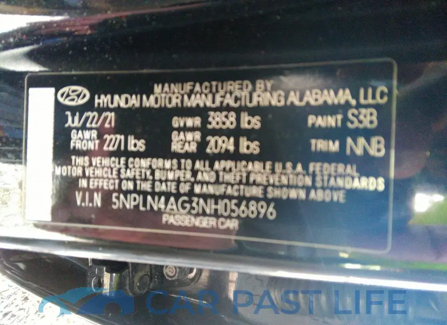 5NPLN4AG3NH056896# 9