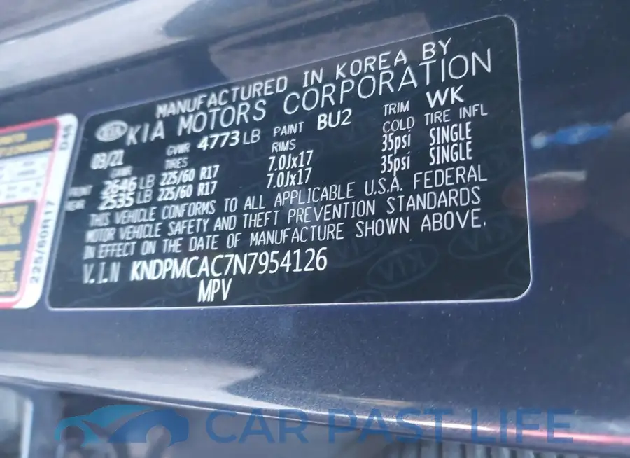 KNDPMCAC7N7954126# 9