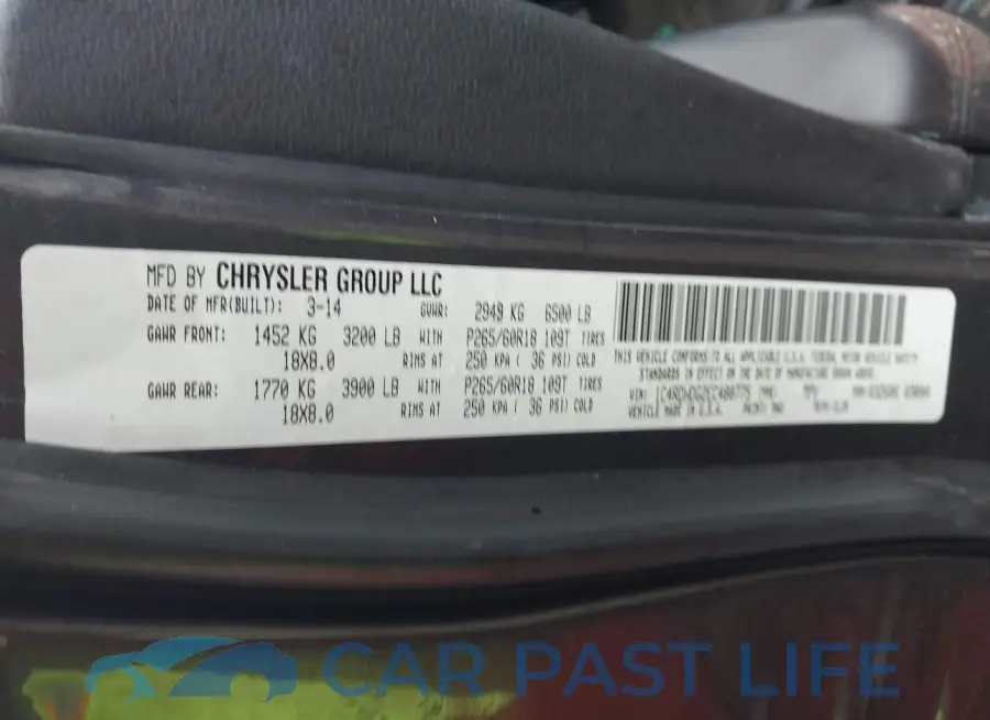1C4RDHDG2EC480775# 9