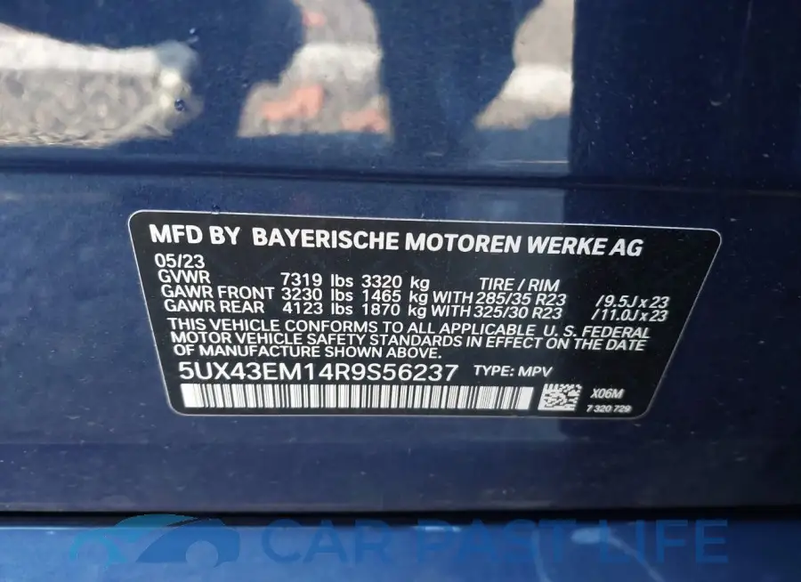 5UX43EM14R9S56237# 9