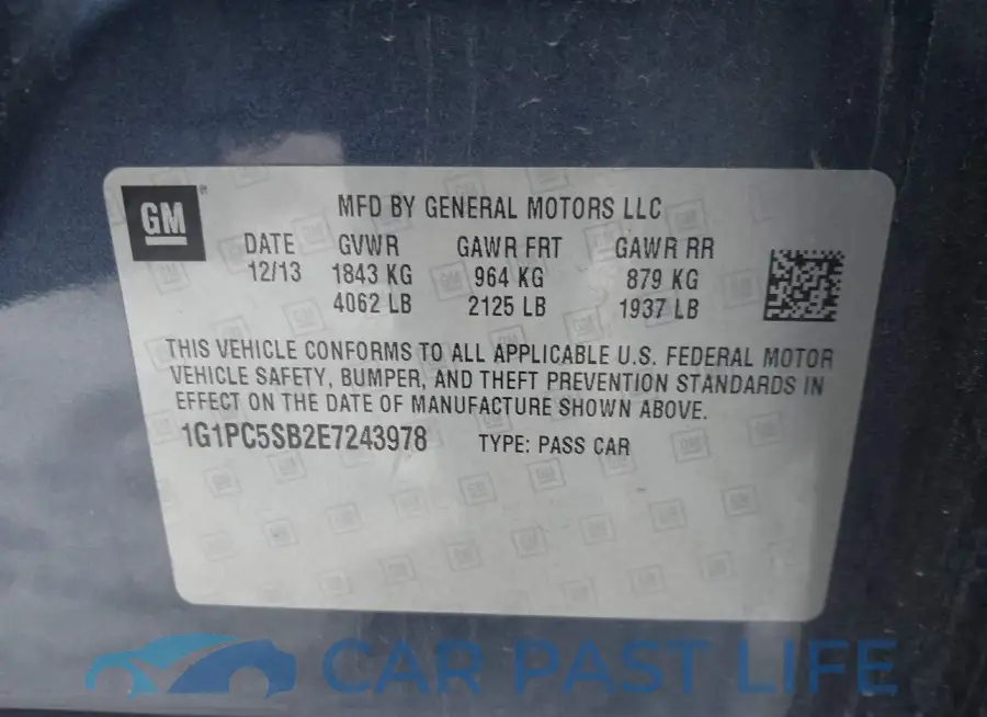 1G1PC5SB2E7243978# 9