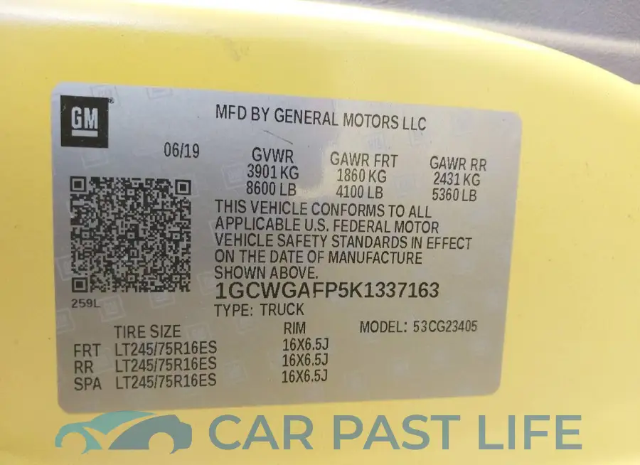 1GCWGAFP5K1337163# 9
