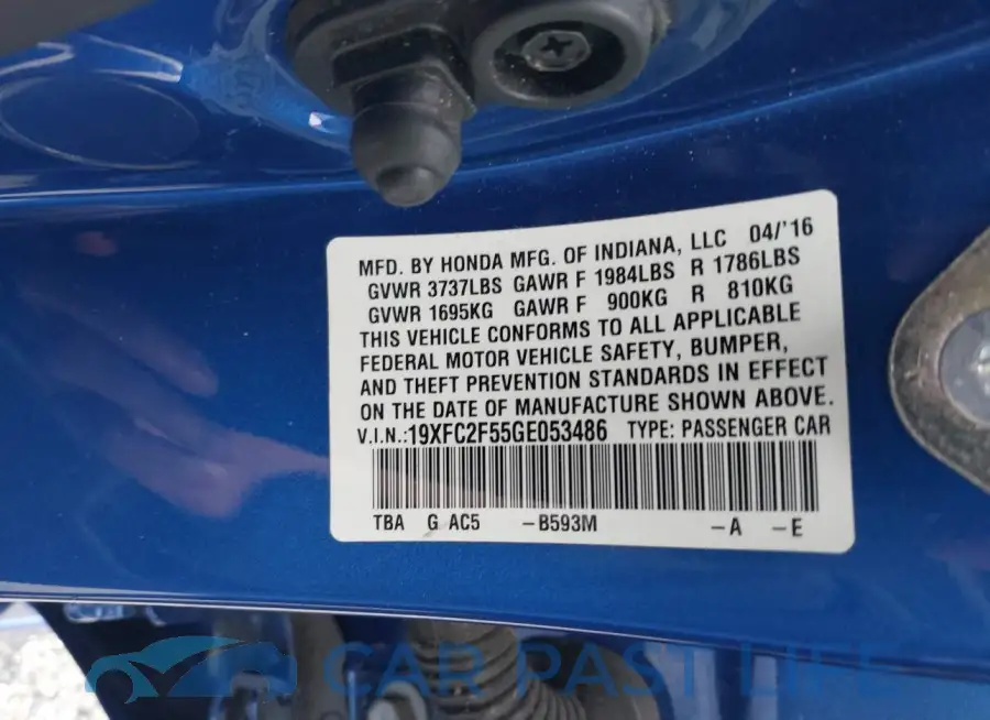 19XFC2F55GE053486# 9