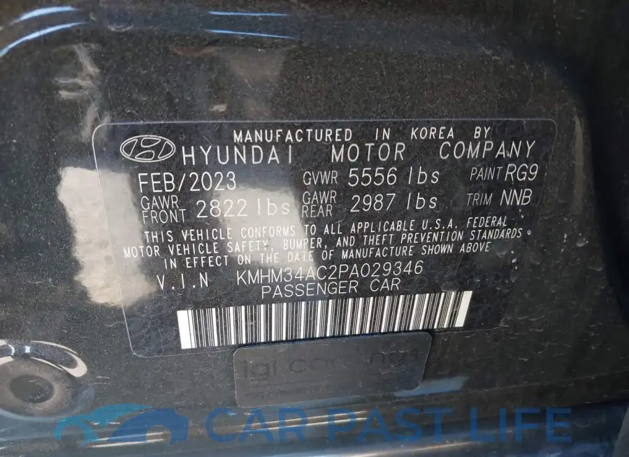KMHM34AC2PA029346# 9