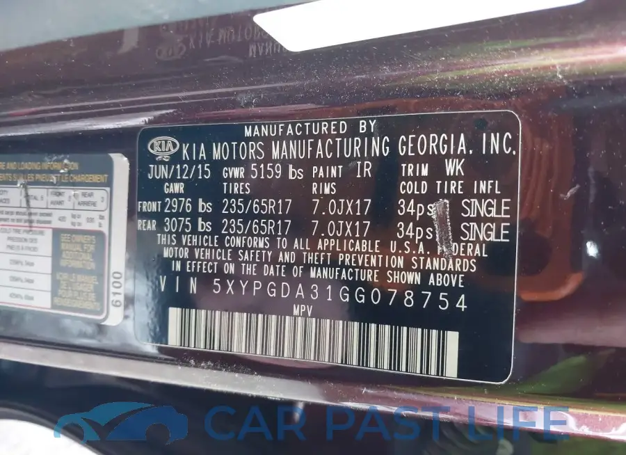 5XYPGDA31GG078754# 9