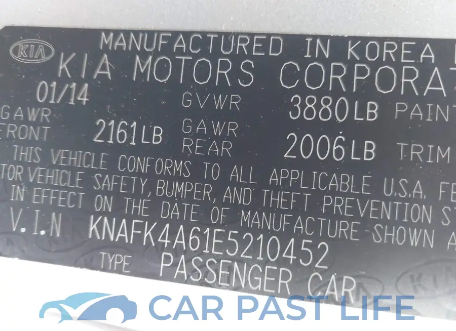 KNAFK4A61E5210452# 9