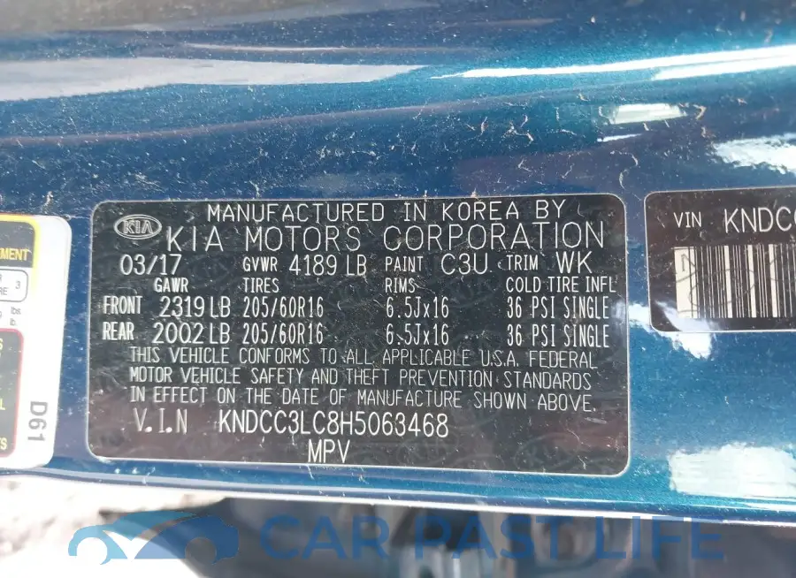 KNDCC3LC8H5063468# 9