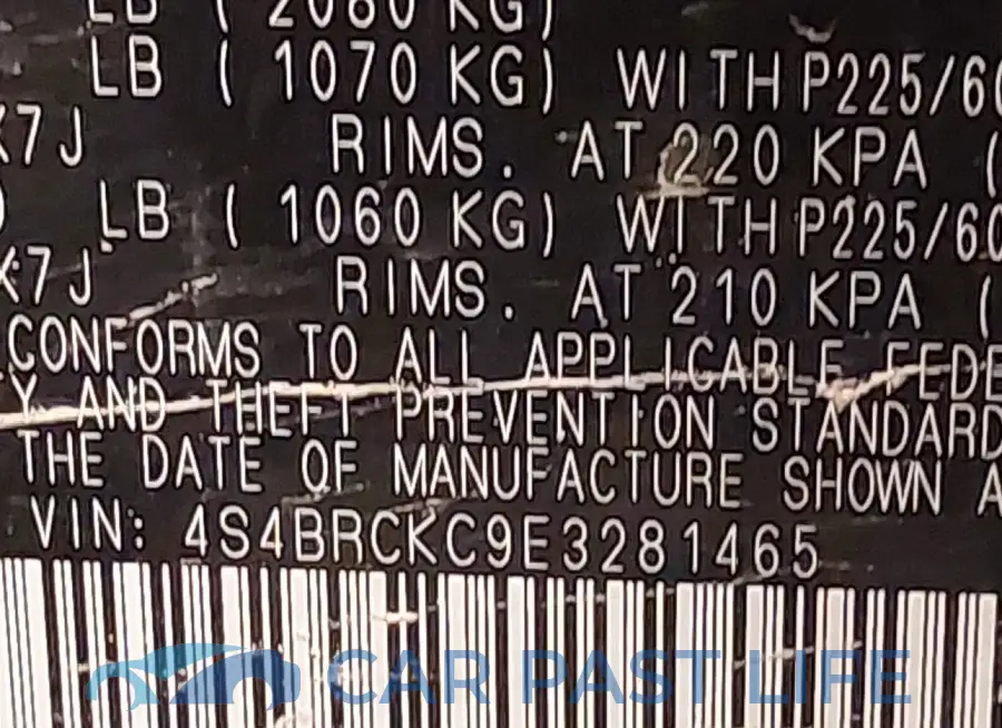 4S4BRCKC9E3281465# 9