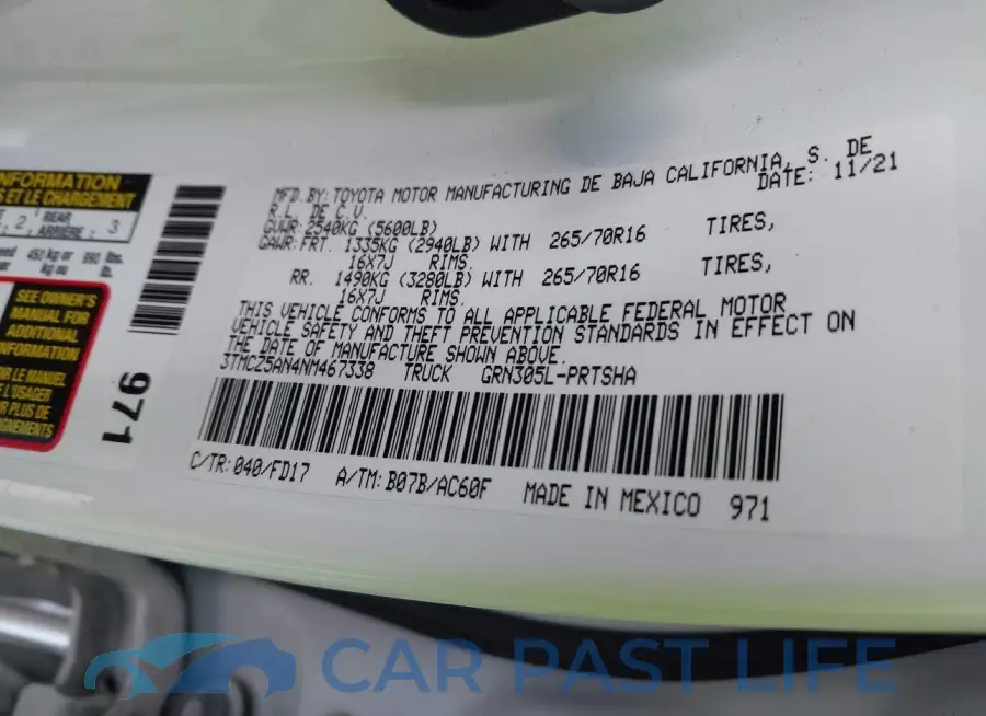3TMCZ5AN4NM467338# 9