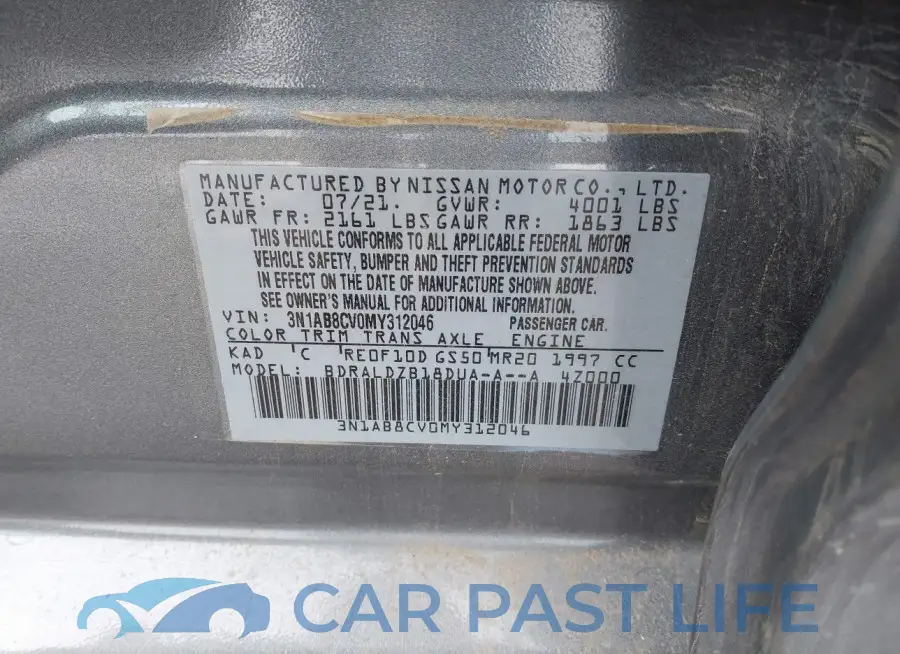 3N1AB8CV0MY312046# 9