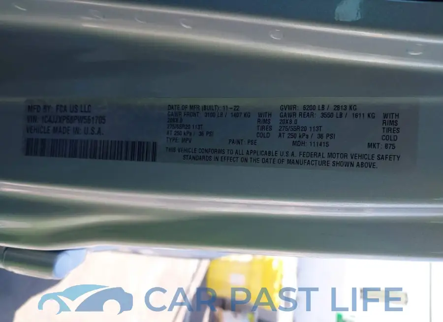 1C4JJXP68PW561705# 9