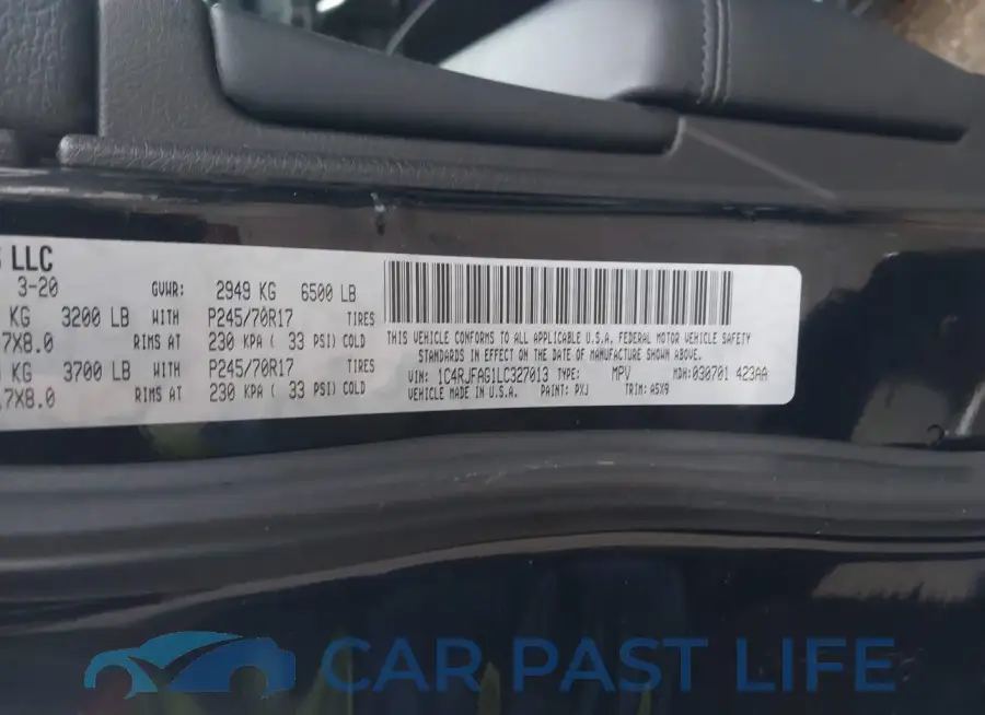 1C4RJFAG1LC327013# 9