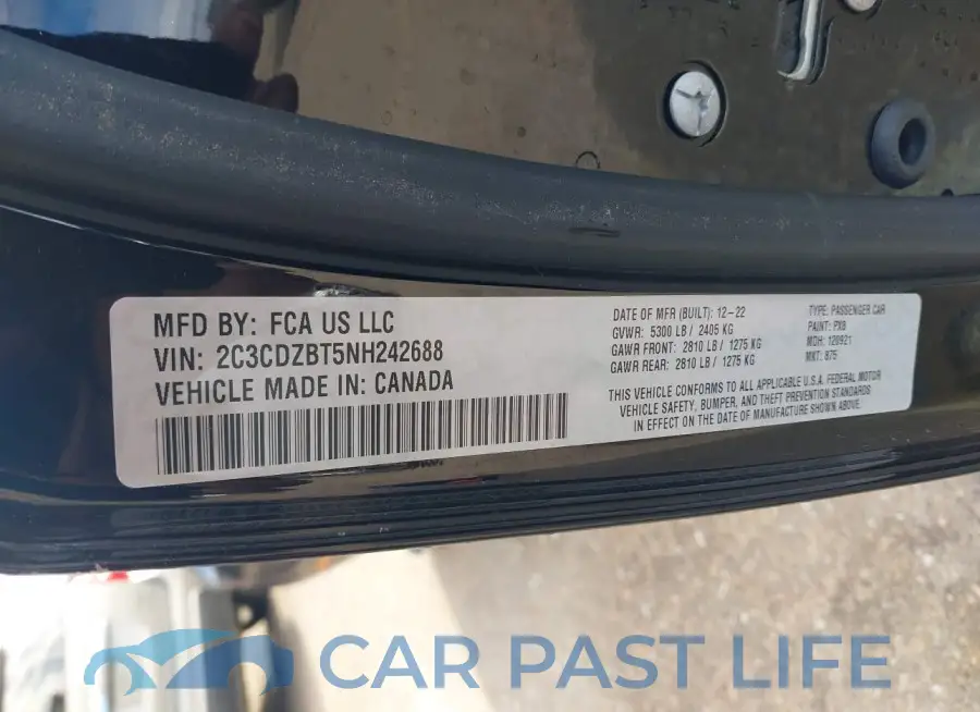 2C3CDZBT5NH242688# 9