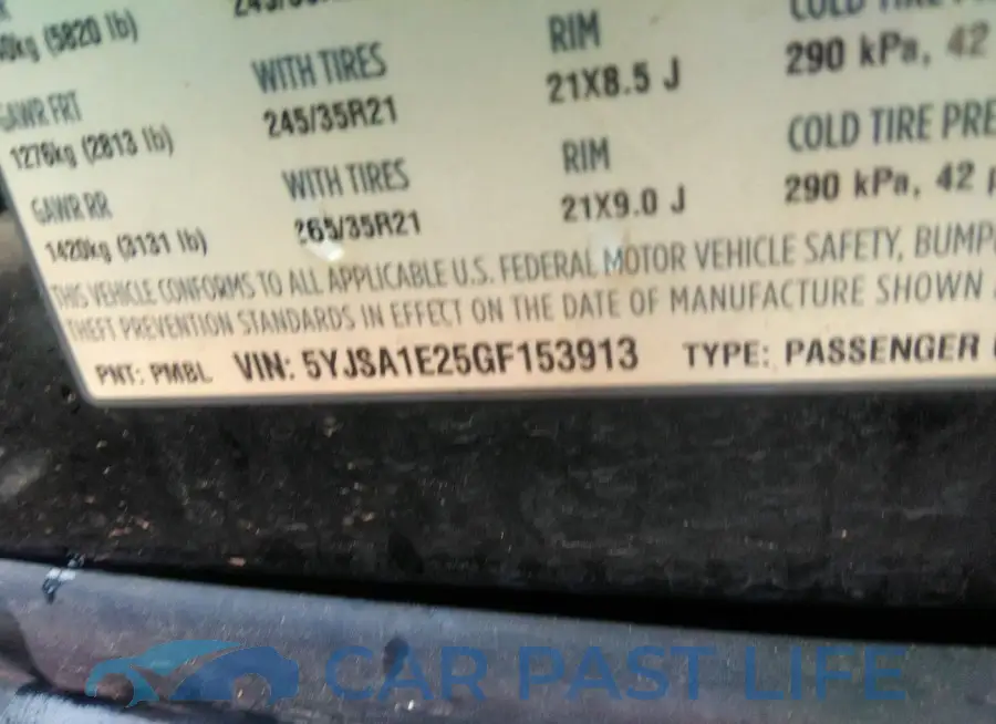 5YJSA1E25GF153913# 9