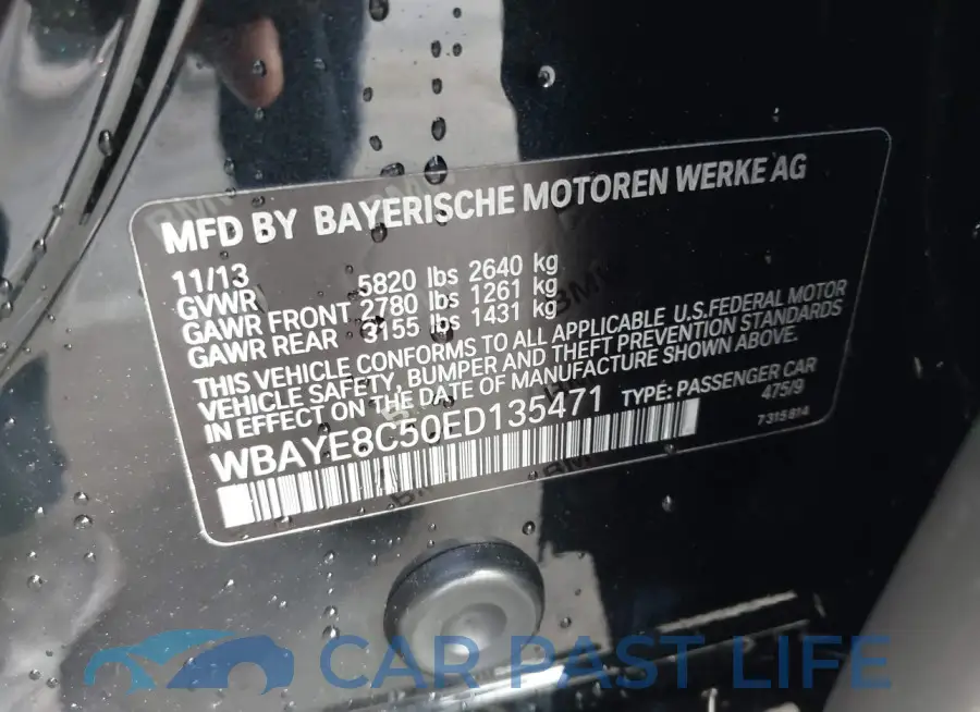 WBAYE8C50ED135471# 9
