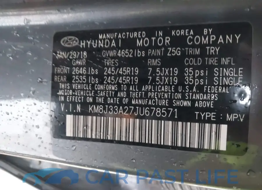 KM8J33A27JU678571# 9