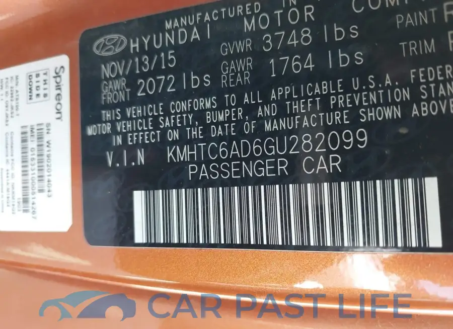KMHTC6AD6GU282099# 9