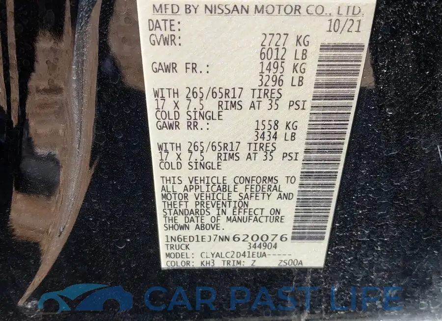 1N6ED1EJ7NN620076# 9
