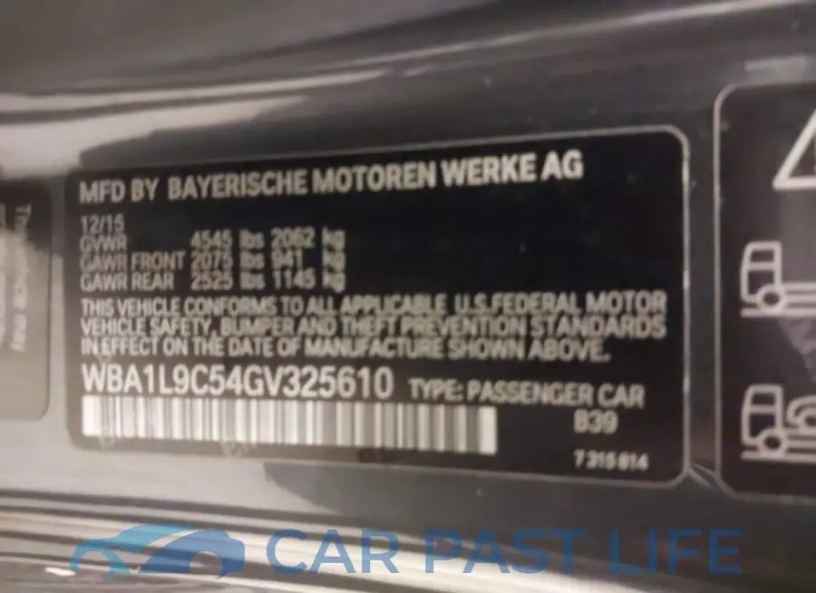 WBA1L9C54GV325610# 9