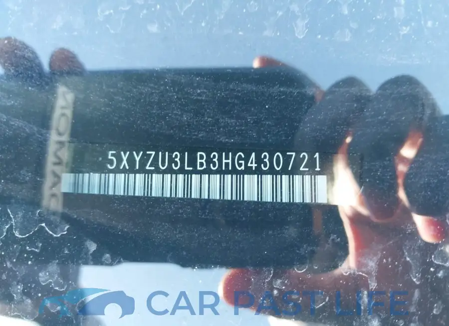 5XYZU3LB3HG430721# 9