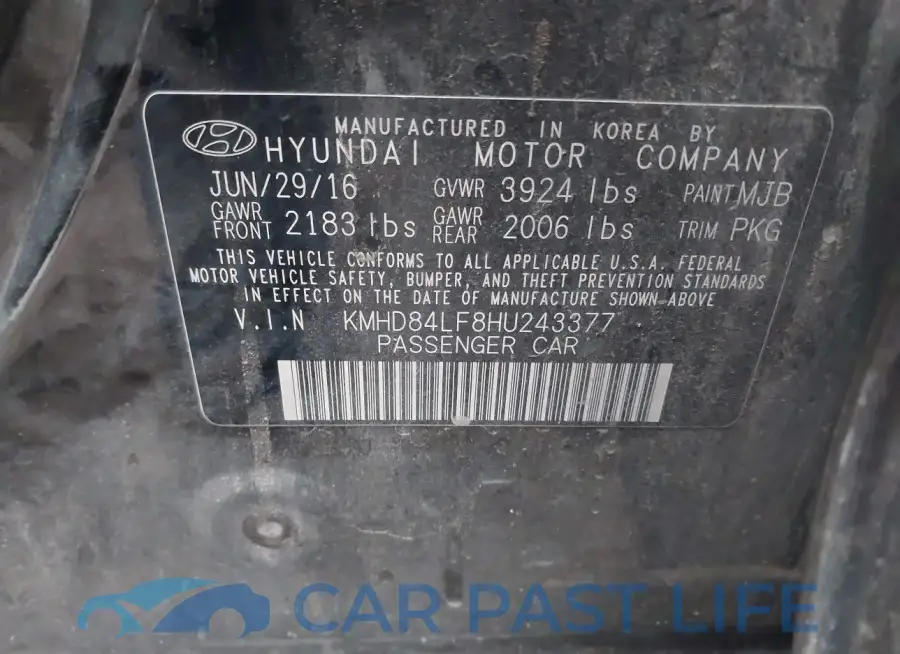 KMHD84LF8HU243377# 9