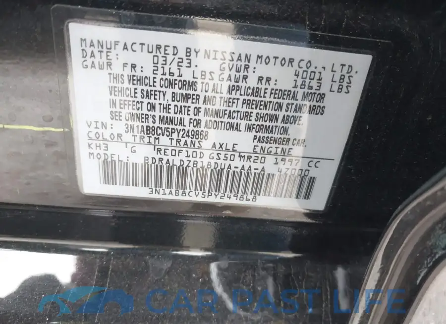 3N1AB8CV5PY249868# 9