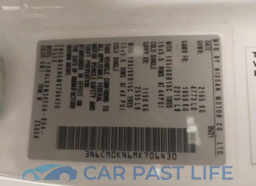 3N6CM0KN6MK706430# 9