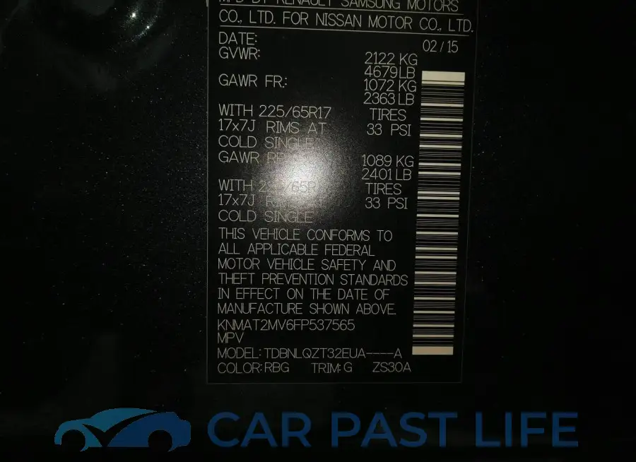 KNMAT2MV6FP537565# 9