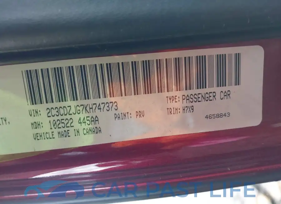 2C3CDZJG7KH747373# 9