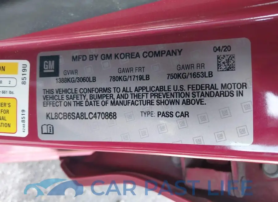 KL8CB6SA8LC470868# 9